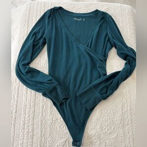 Abercrombie & Fitch Teal Cozy Knit Top